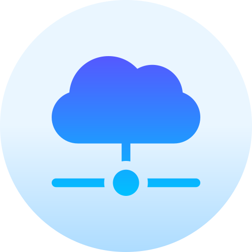 archiviazione cloud Basic Gradient Circular icona