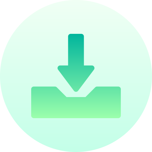 postvak in Basic Gradient Circular icoon