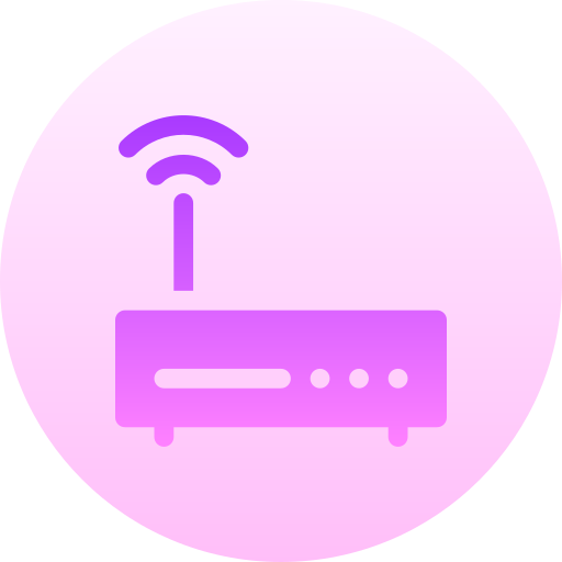 routeur wi-fi Basic Gradient Circular Icône