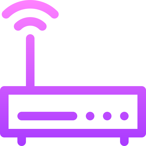 router de wifi Basic Gradient Lineal color icono