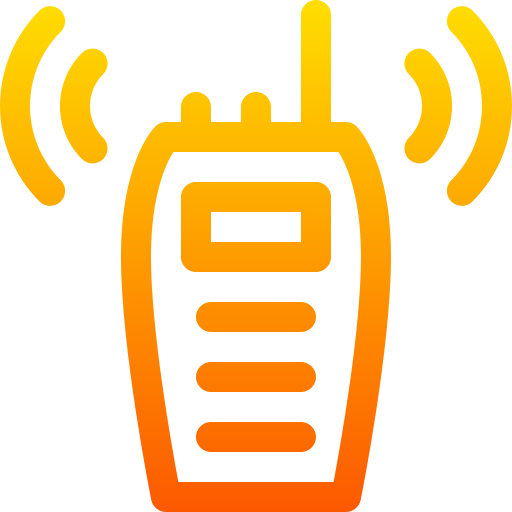 walkie talkie Basic Gradient Lineal color icono