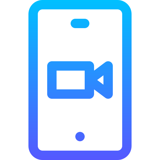 ビデオ通話 Basic Gradient Lineal color icon