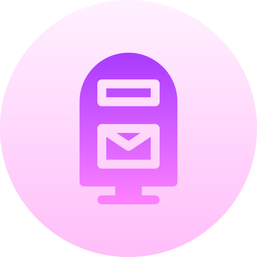 brievenbus Basic Gradient Circular icoon
