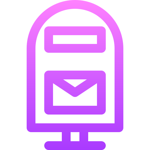 skrzynka pocztowa Basic Gradient Lineal color ikona