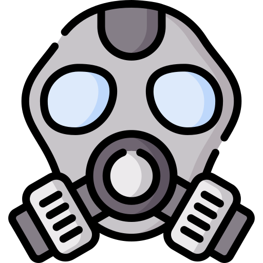 gasmasker Special Lineal color icoon