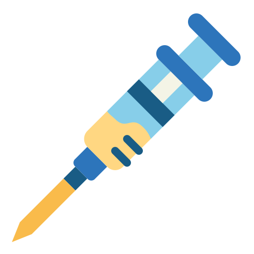 Syringe Smalllikeart Flat icon