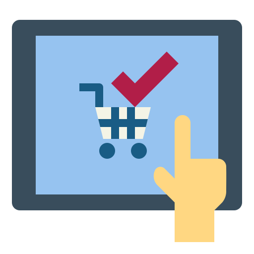 Online shopping Smalllikeart Flat icon