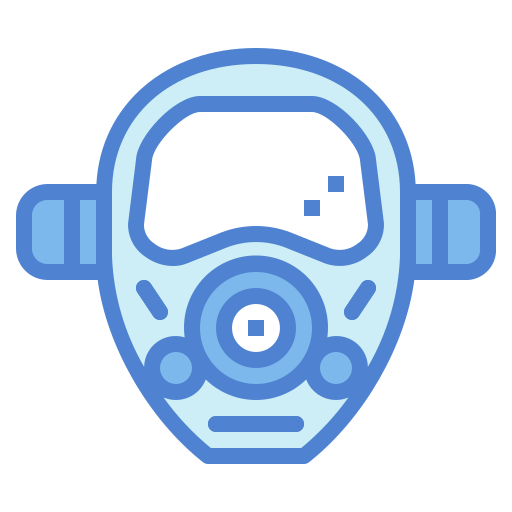 Gas mask Generic Blue icon