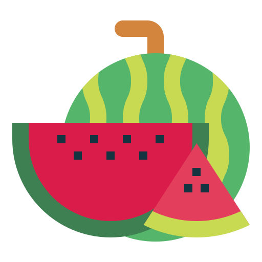 watermeloen Smalllikeart Flat icoon