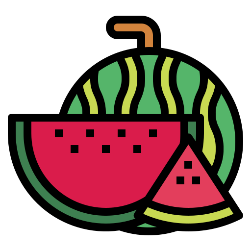 wassermelone Smalllikeart Lineal Color icon