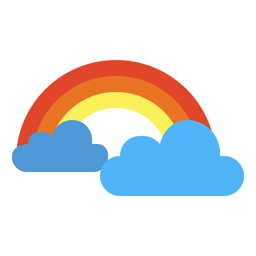 Rainbow Smalllikeart Flat icon