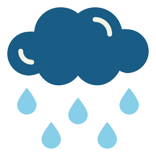 雨の Smalllikeart Flat icon