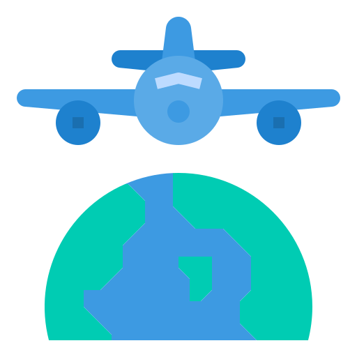 Airplane itim2101 Flat icon