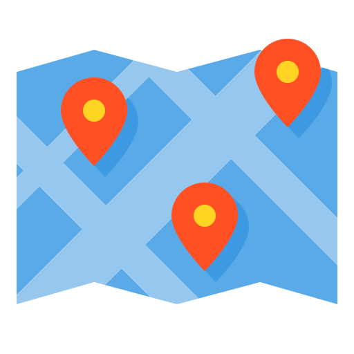 Map itim2101 Flat icon