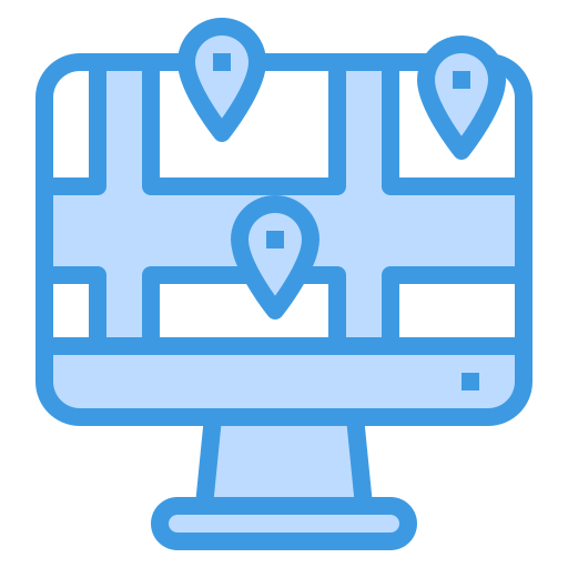 mapa itim2101 Blue icono