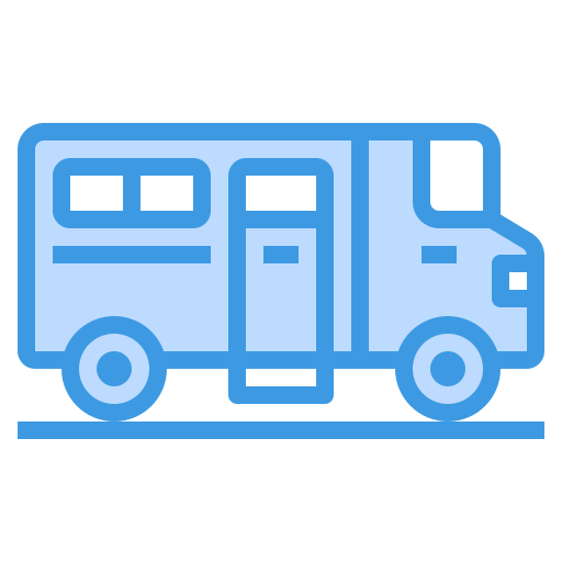 School bus itim2101 Blue icon