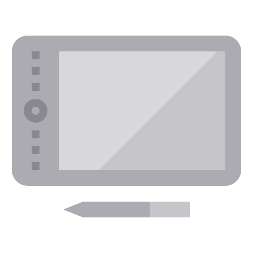Graphic tablet itim2101 Flat icon