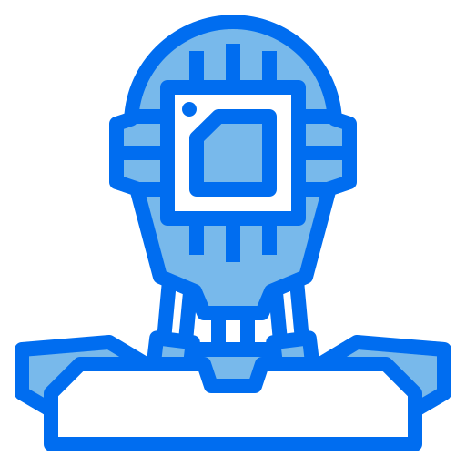 robotic Payungkead Blue icoon