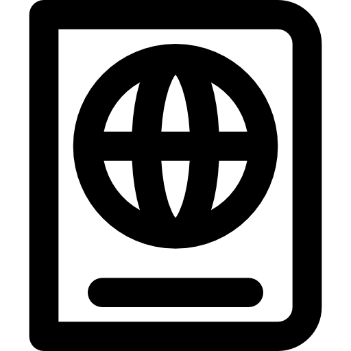 パスポート Basic Black Outline icon