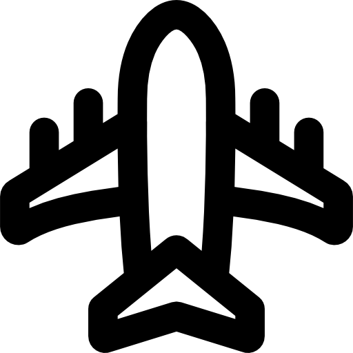 Airplane Basic Black Outline icon