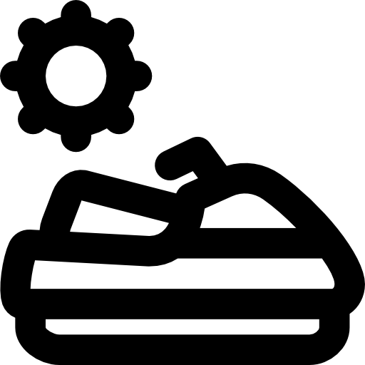 moto d'acqua Basic Black Outline icona