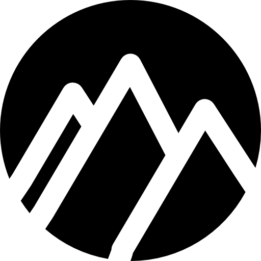 Mountains Basic Black Solid icon