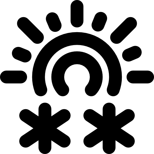 Śnieżny Basic Black Outline ikona