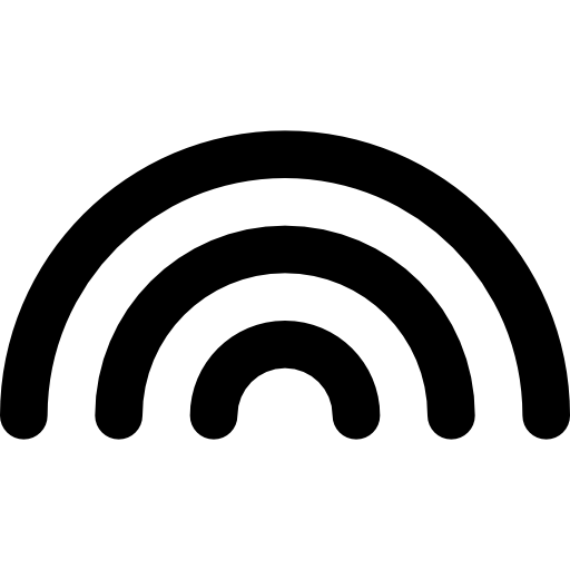 regenboog Basic Black Outline icoon