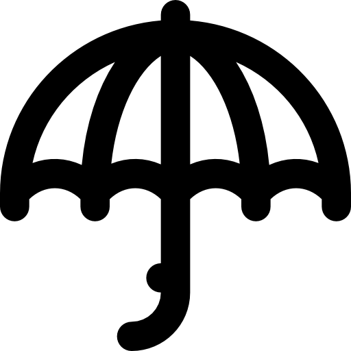 paraguas Basic Black Outline icono