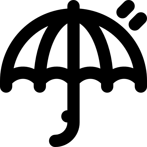 Umbrellas Basic Black Outline icon