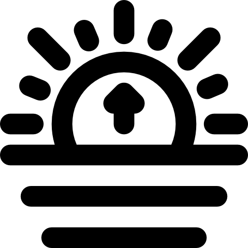 sonnenaufgang Basic Black Outline icon