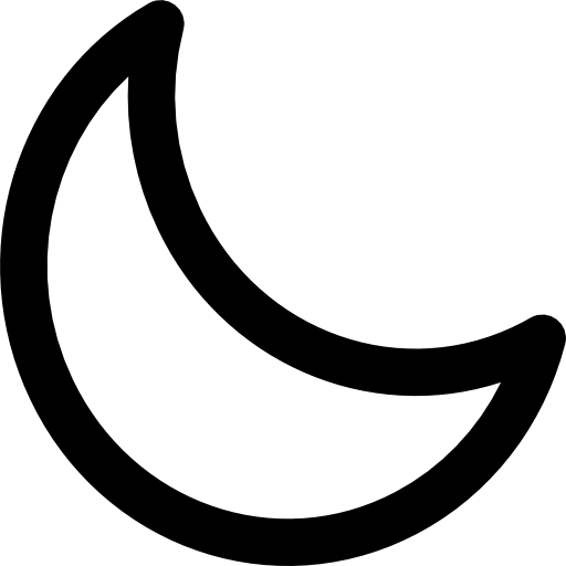 Moon Basic Black Outline icon