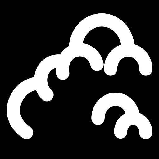 nubes Basic Black Solid icono