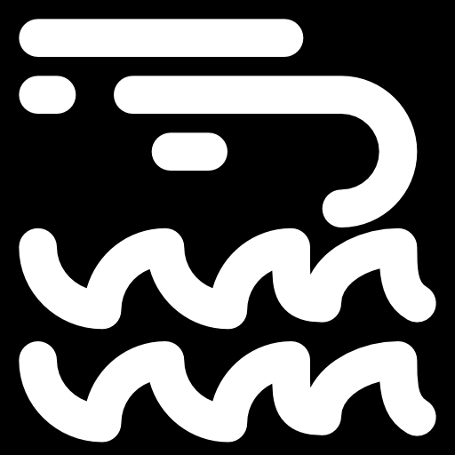 Waves Basic Black Solid icon