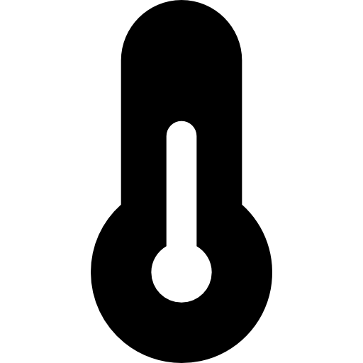 temperatuur Basic Black Solid icoon