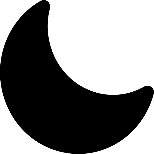 Moon Basic Black Solid icon