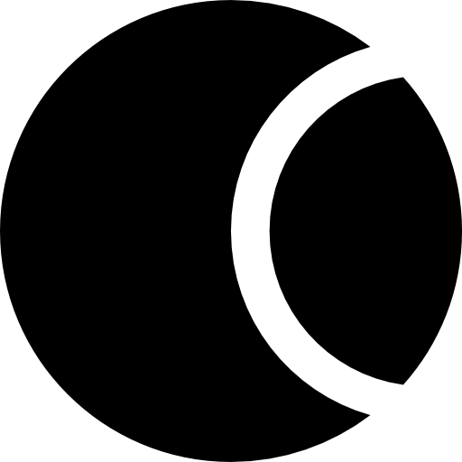 Moon Basic Black Solid icon