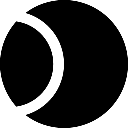 lune Basic Black Solid Icône