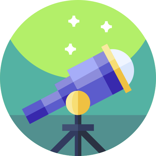 teleskop Geometric Flat Circular Flat ikona