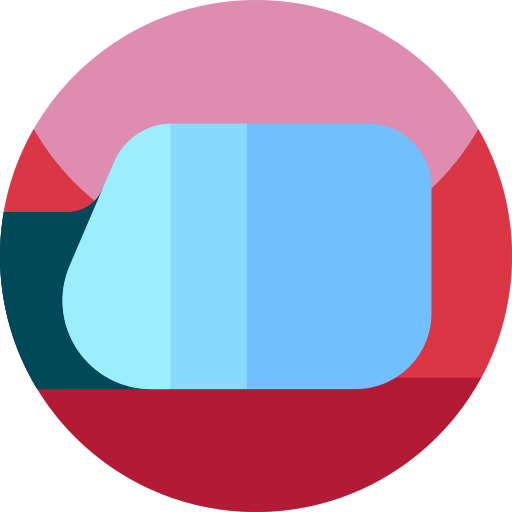 espejo lateral Geometric Flat Circular Flat icono