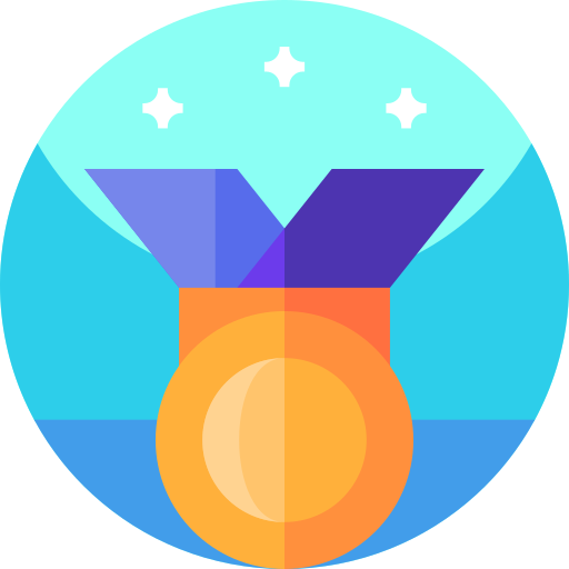 Medal Geometric Flat Circular Flat icon