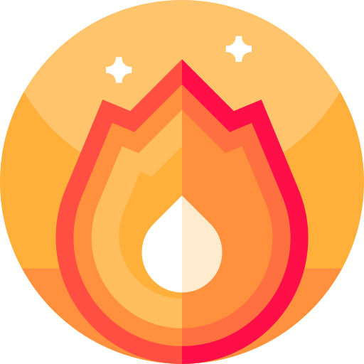 ogień Geometric Flat Circular Flat ikona