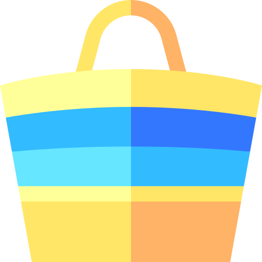 Beach bag Basic Straight Flat icon