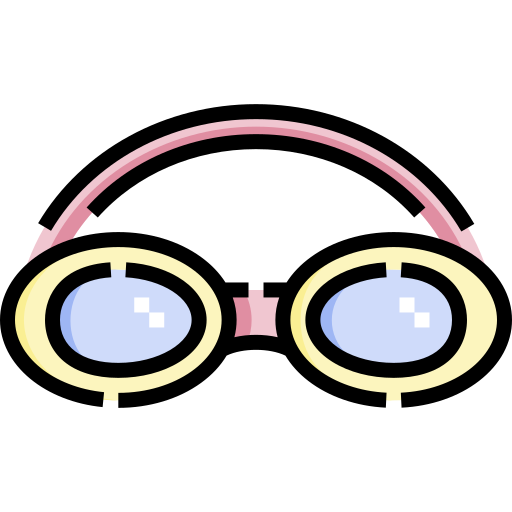 occhiali da nuoto Detailed Straight Lineal color icona