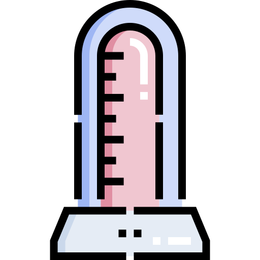 온도계 Detailed Straight Lineal color icon
