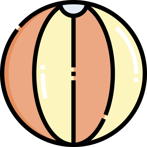 Beach ball Detailed Straight Lineal color icon