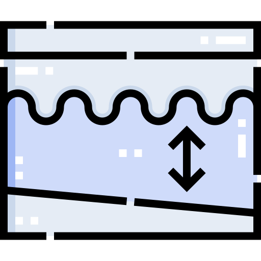profondità della piscina Detailed Straight Lineal color icona
