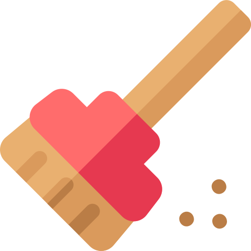 Sweeping broom Basic Rounded Flat icon