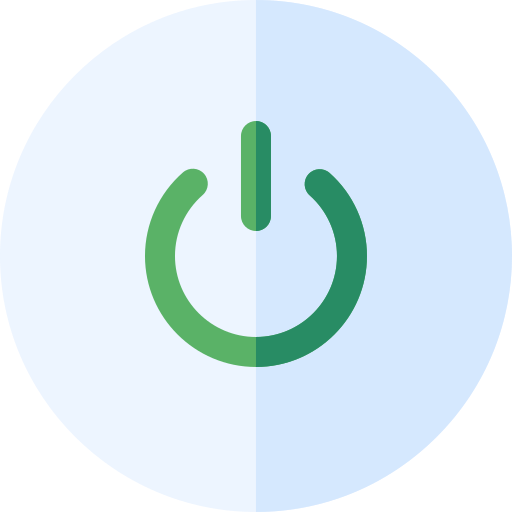 Power button Basic Rounded Flat icon