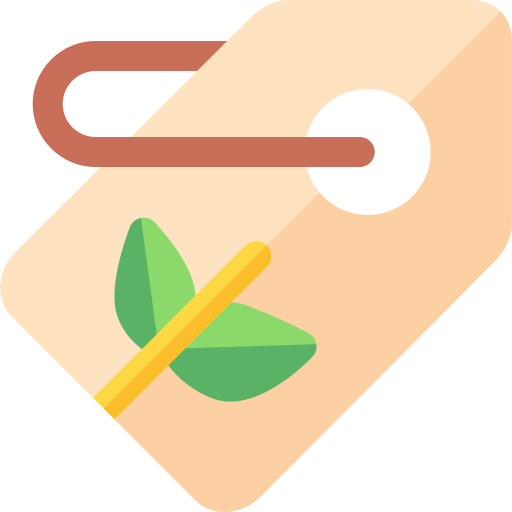 Eco tag Basic Rounded Flat icon